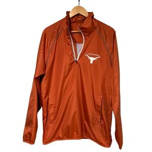 Texas Longhorns Orange Windbreaker with Quarter-Zip and‎ Standing Collar
